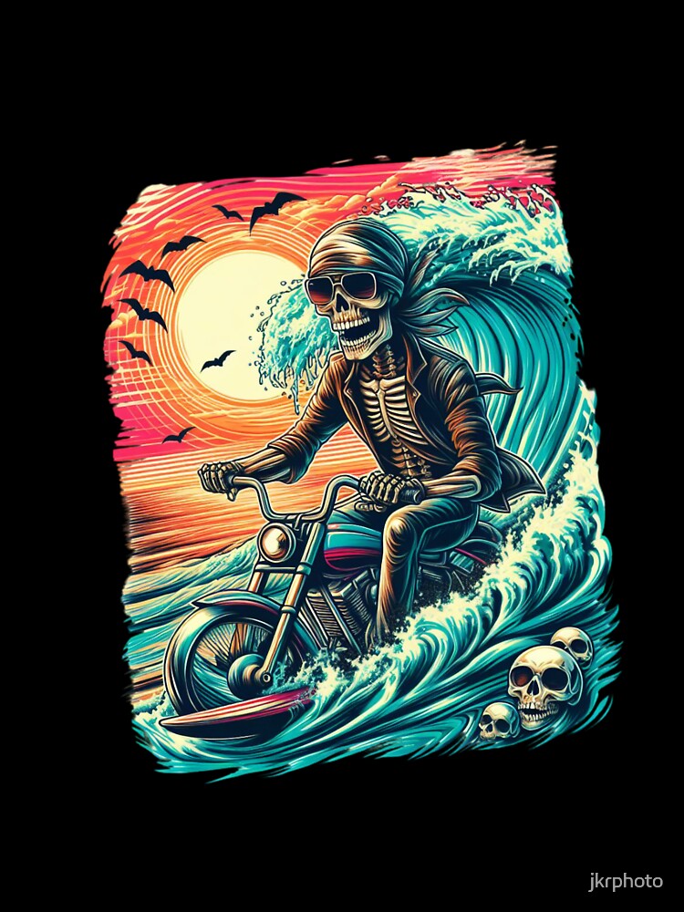 skeleton on  motorbike by jkrphoto