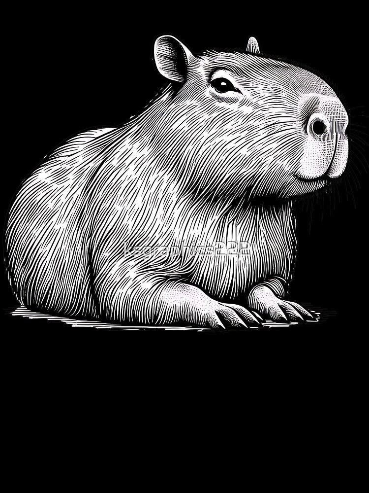 Capybara Art #56 | Capybara Lovers by ksgraphics222