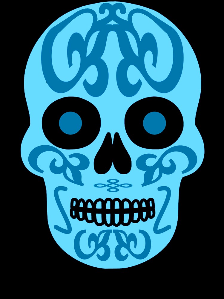 Dia De Los Muertos Sugar Skull blue by mrtraz