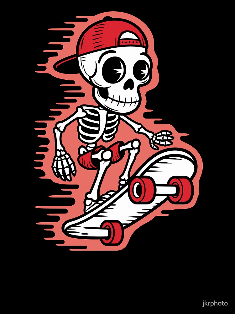 skeleton skateboarding by jkrphoto