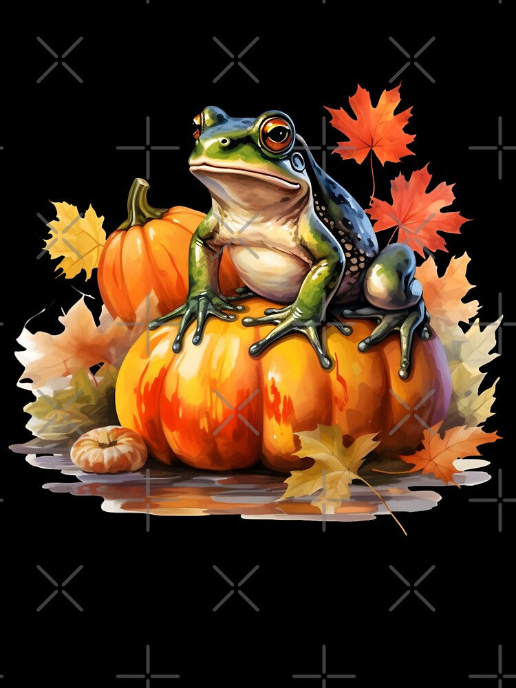 Fall Pumpkins Frog by DigitalToast
