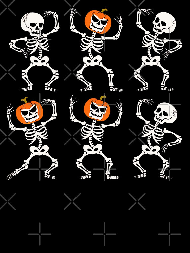 Halloween Dancing Skeletons Dance Challenge Pumpkins by WildPalette-Art