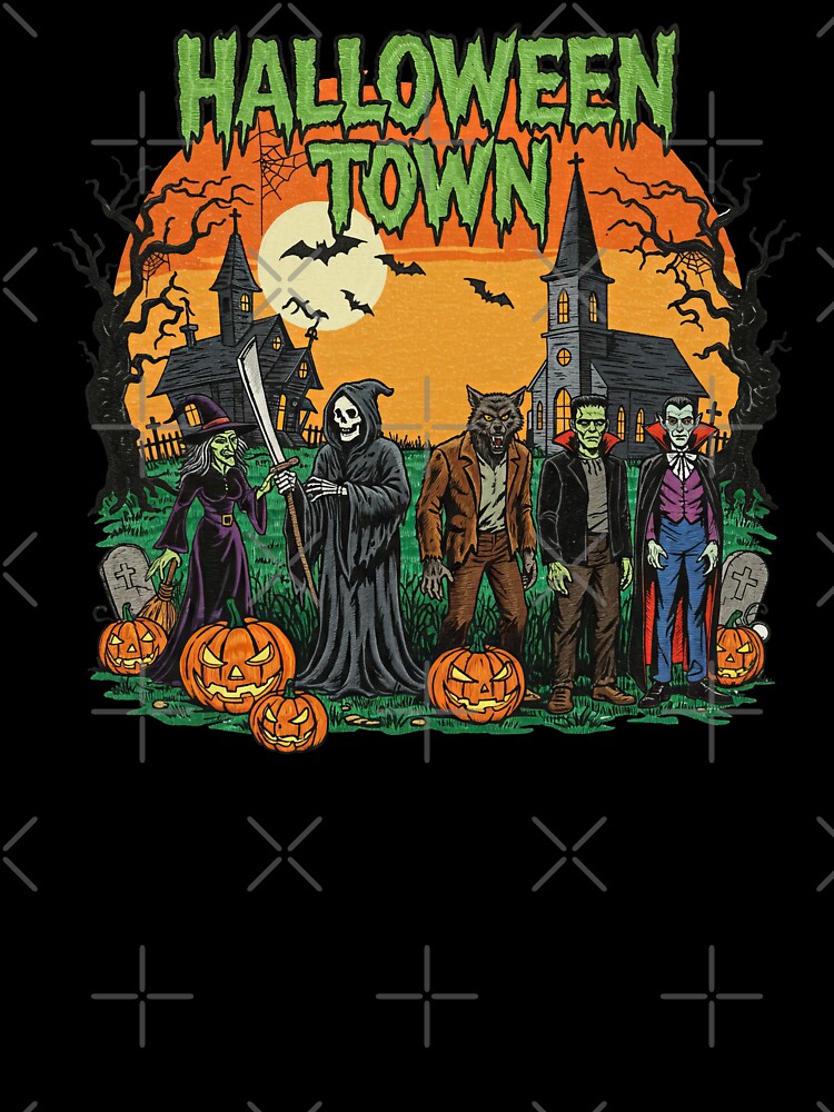 Halloween Town Spooky Horror Vintage Cartoon Costume by TeeARTHY
