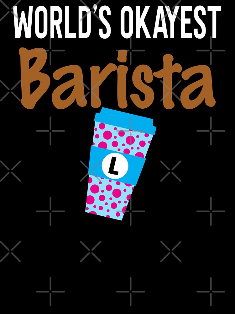 World's Okayest Barista Monogram L by ZiesMerch