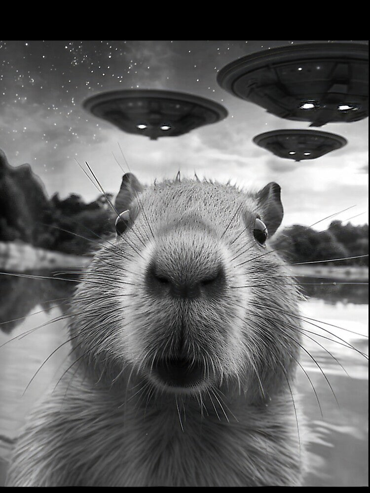 Capybara Selfie Art for Men Women Kids , Capybara Gift Lover by DZIRI NAJAT