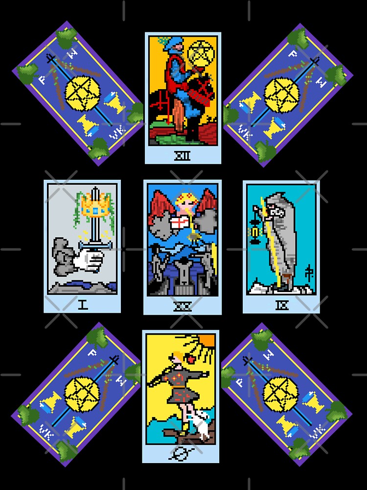 Pixel Waite Tarot - Celtic Cross Spread 15 Design for T-shirts and accessories by Pixel Waite