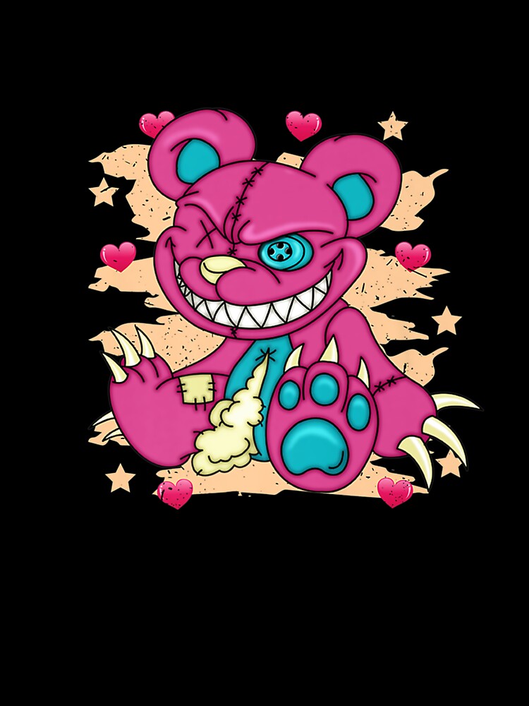 PASTEL GOTH CREEPY ANIMAL TEDDY BEAR by sobriowslen