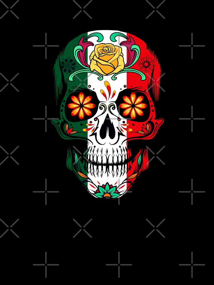 Mexico flag sugar skull by pnkpopcorn