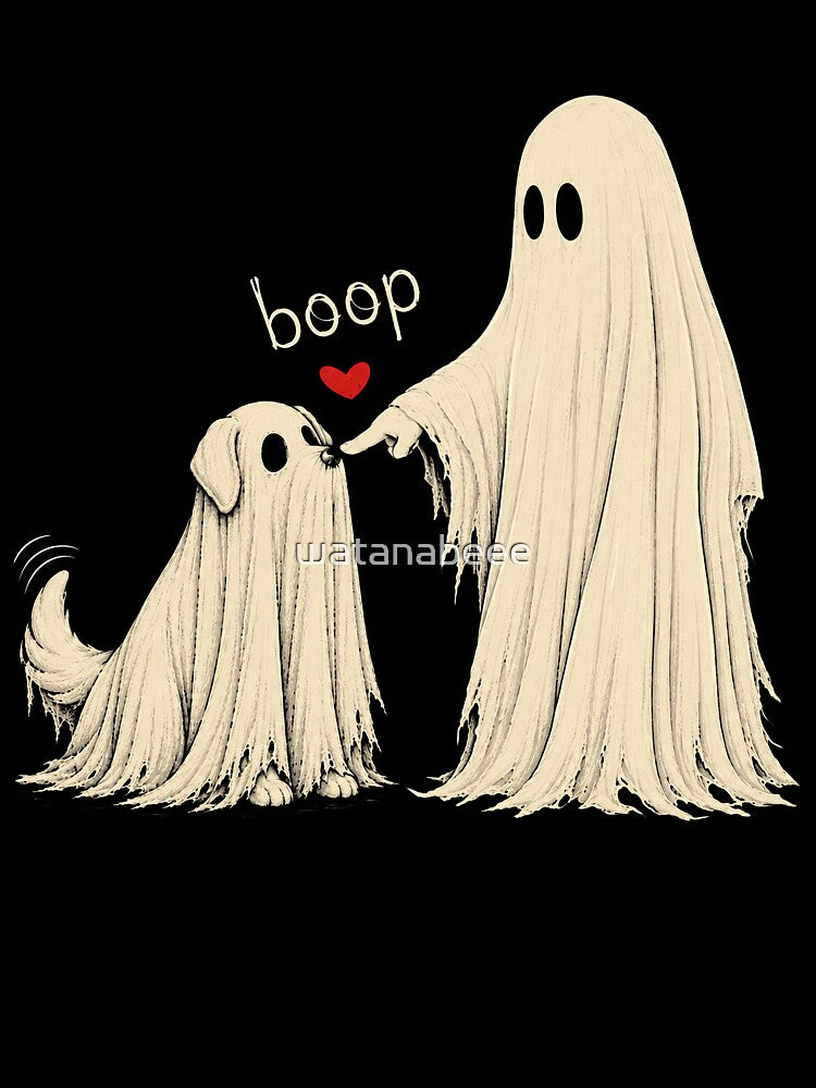 Funny Boop Halloween Dog Skeleton Spooky by watanabeee