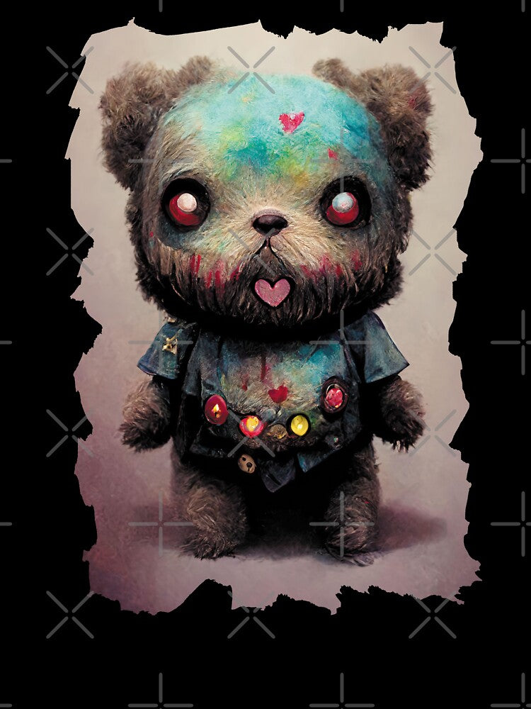 Creepy Cute Voodoo Plush Doll | Zombie Teddy Bear by TMBTM