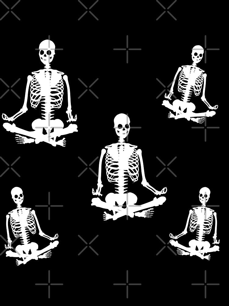 Meditating skeleton gang by stickmeok
