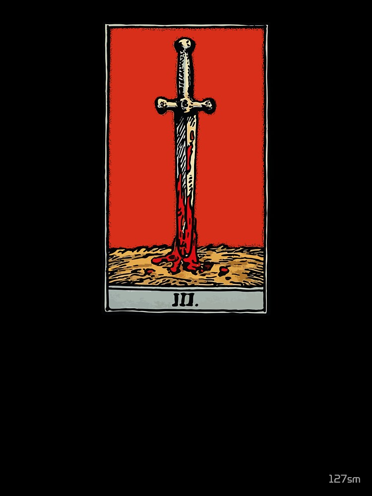 Sword Blood Tarot Card T-Shirt Design 127sm by 127sm