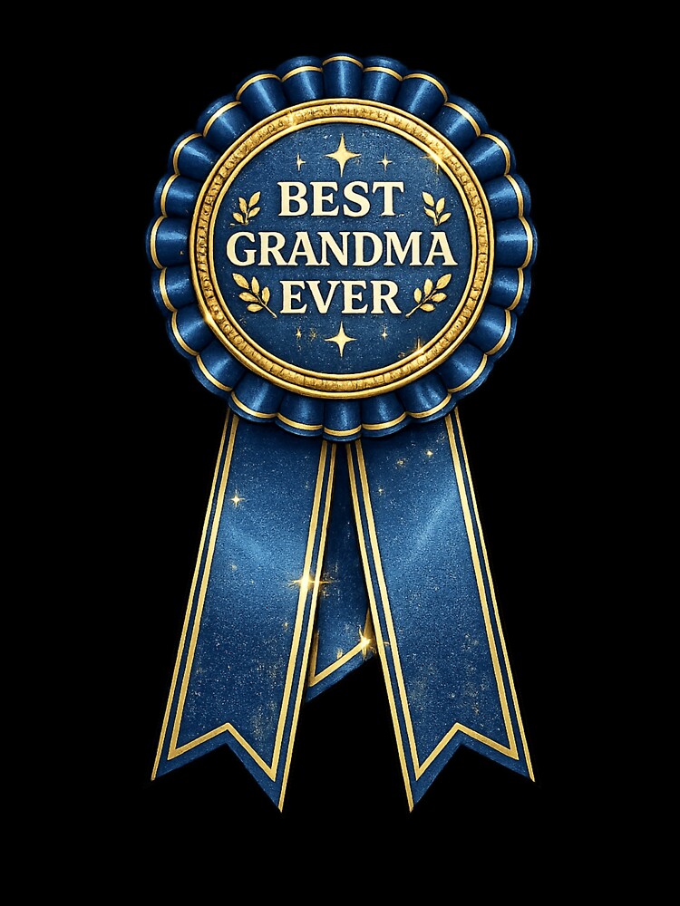Best Grandma Ever – Blue Ribbon Award Grandma Gift by PunchDrop