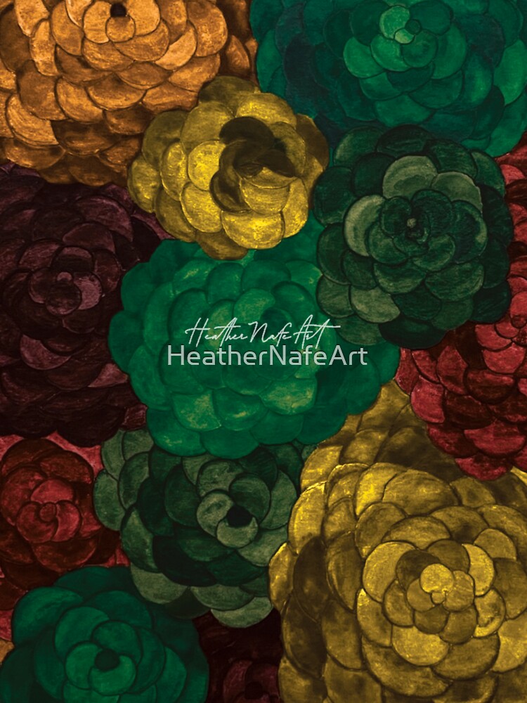 Watercolor Fall Flowers by HeatherNafeArt