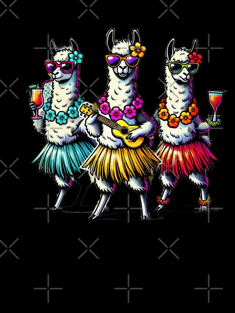 Christmas funny Vintage pop art Llamas celebrate with cocktails,Christmas Llamas,christmas animals,christmas Vintage by Expressions-Sel