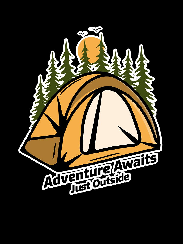Adventure Awaits – Just Outside camping & hiking by LamountTees