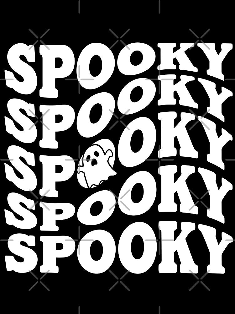 Groovy Spooky T-Shirt – Retro Wavy Text Halloween Tee by Lidelia