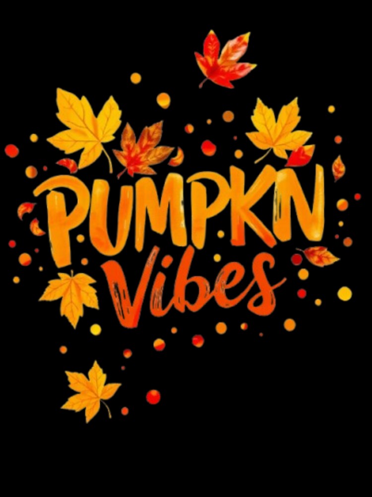 PUMPKN Vibes Fall Aesthetic Design – Cozy Autumn Leaves Graphic by Lazy Planet