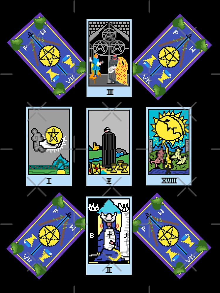 Pixel Waite Tarot - Celtic Cross Spread 2 Design for T-shirts and accessories by Pixel Waite