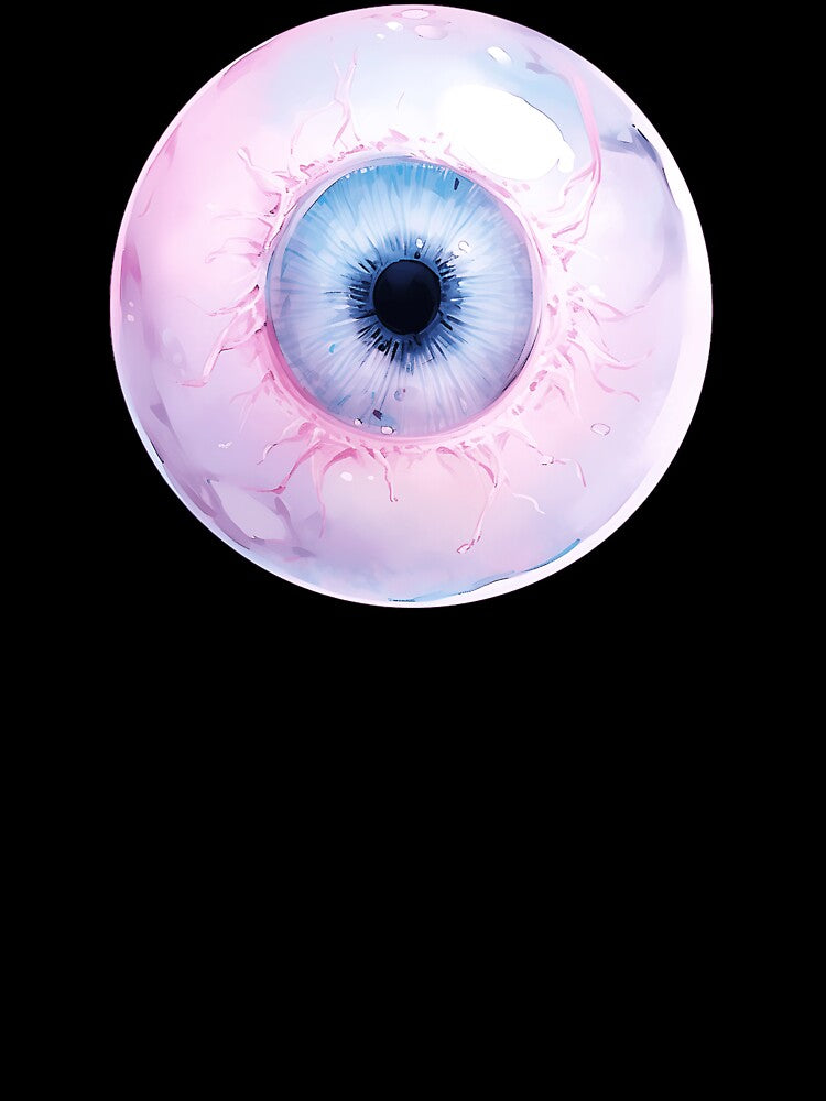 Pastel Goth Inspired Colorful Watercolor Eyeball by JstPeachy