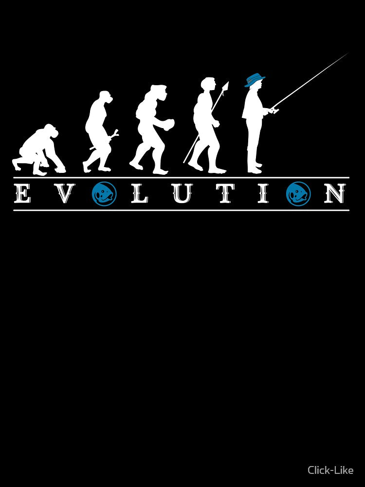 Funny Fishing Evolution - Blue hat by Click-Like