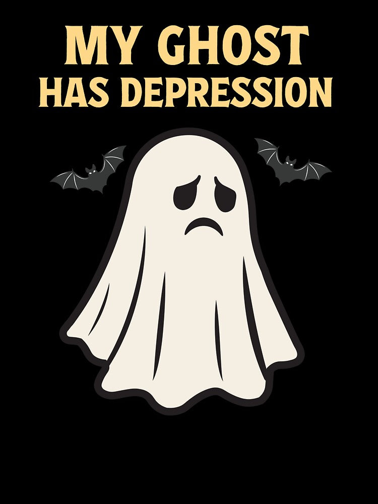 My Ghost Has Depression T-Shirt A spooky-cute t-shirt for anyone who's feeling a little low by Koony House and Field