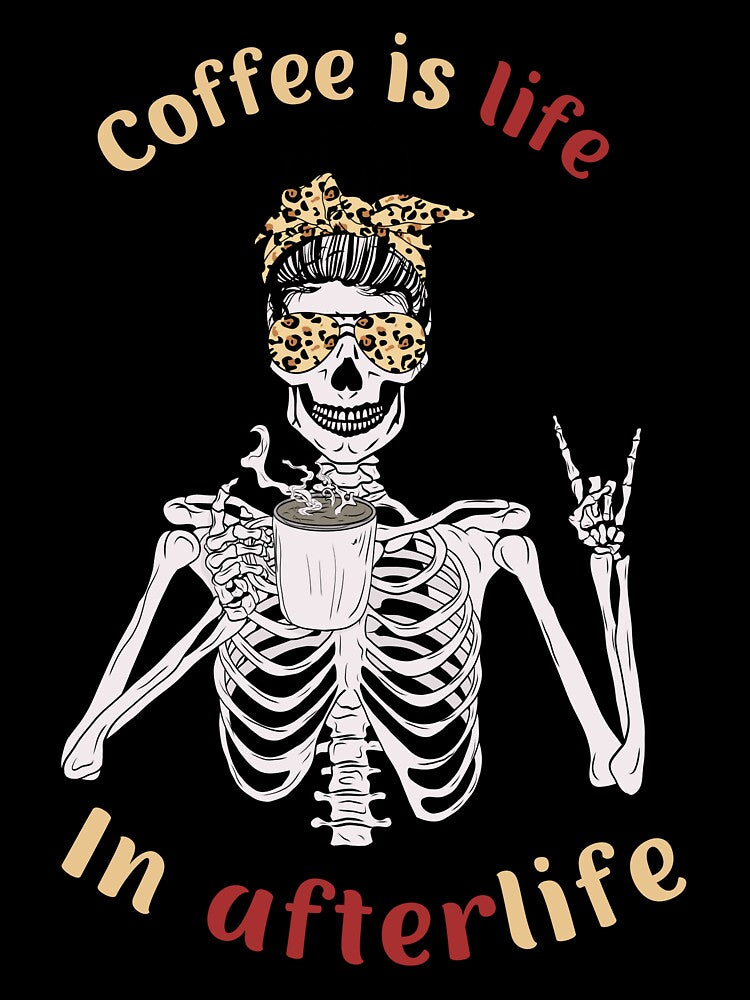 Skeleton with coffee by DecoVibe