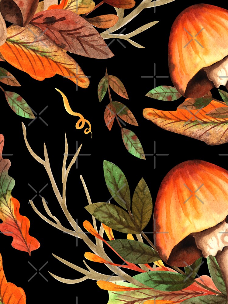Hello autumn mushroom pattern by wolfgangrainer