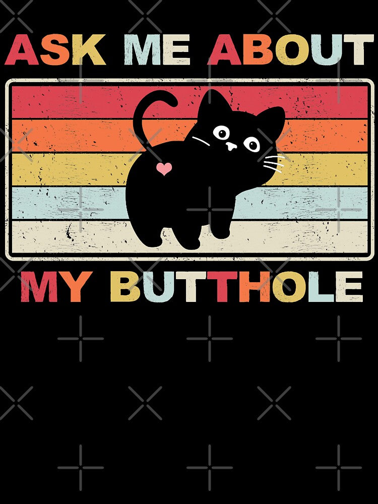 Kitty Butthole Funny Cat Butthole Cat Lover Gift Chonk Cat by Anazzy