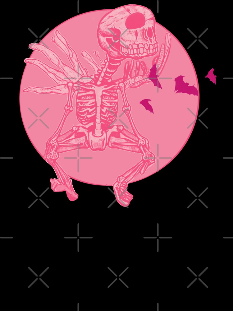 Rocker Skeleton Dancing Pink by joanaoberg