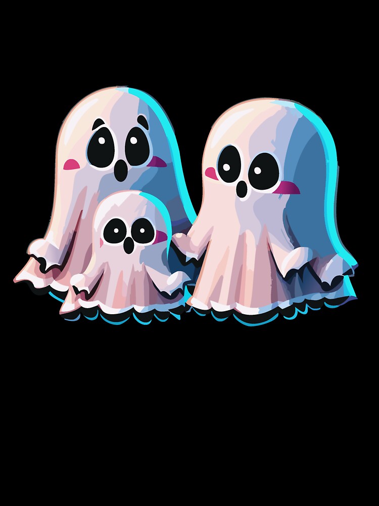 Cute Ghost Family Cartoon by CekDesigns