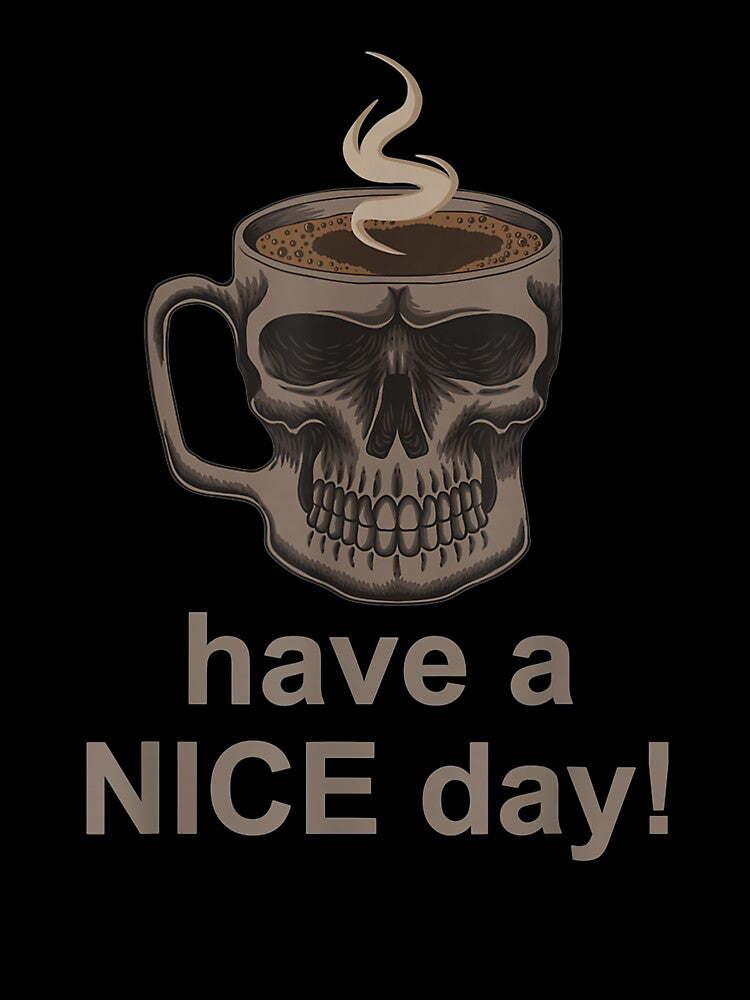 Halloween Mug Skeleton Skull Drinking Coffee by tolivia