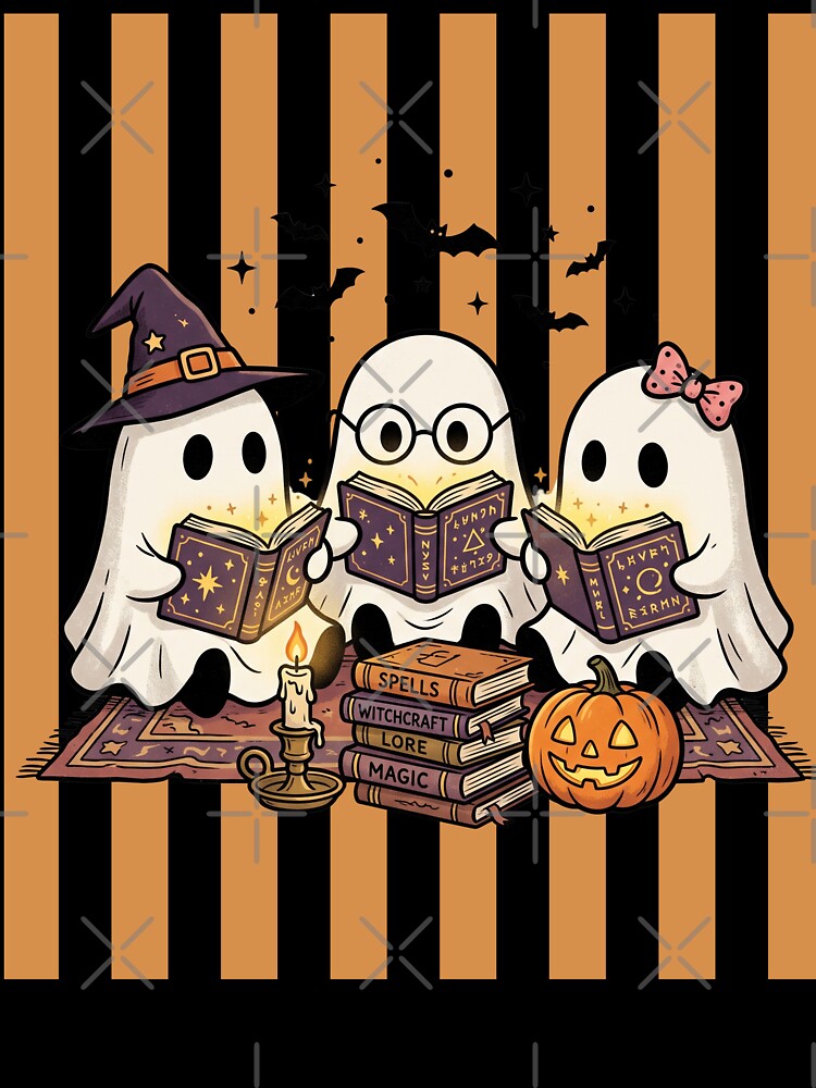 Warm Fall Striped Cozy Ghosts by Tiffany Roy