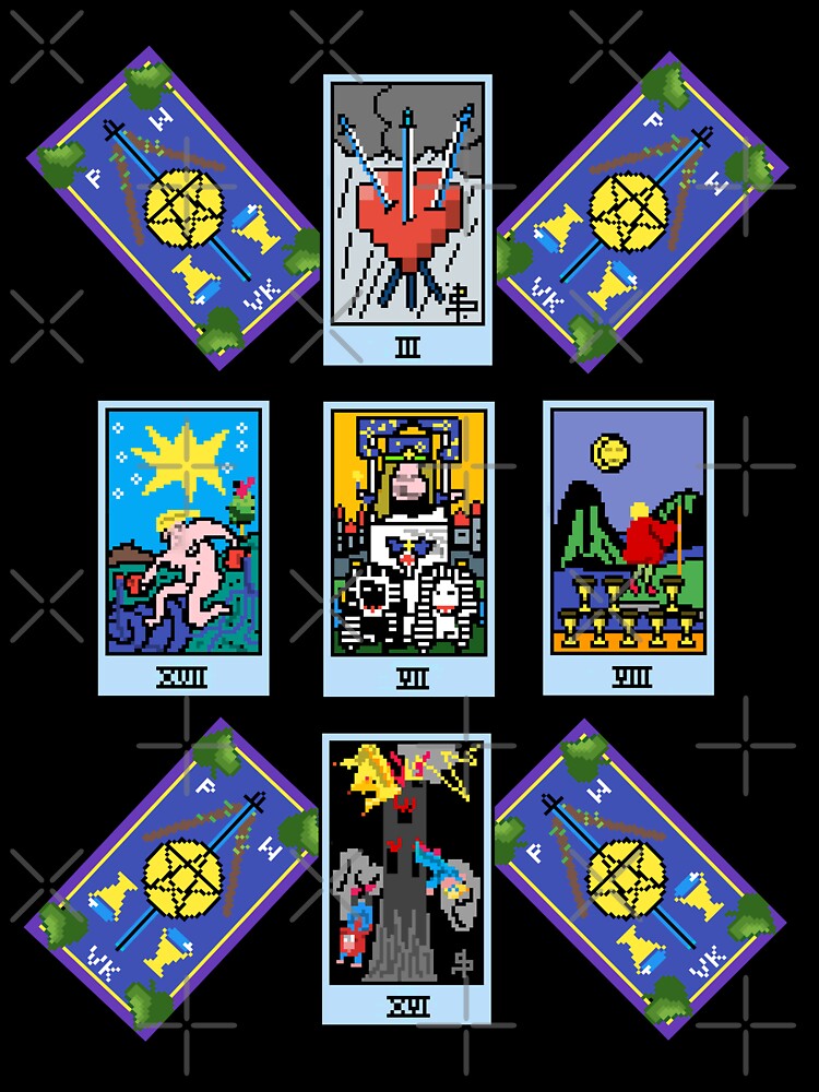 Pixel Waite Tarot - Celtic Cross Spread 8 Design for T-shirts and accessories by Pixel Waite