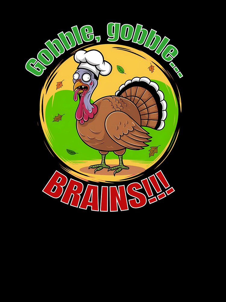A zombie Turkey wanting Brains. by JennyFinns