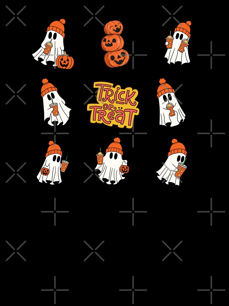 Halloween Cute Ghost Set - Coffee Lover Halloween by patternjp