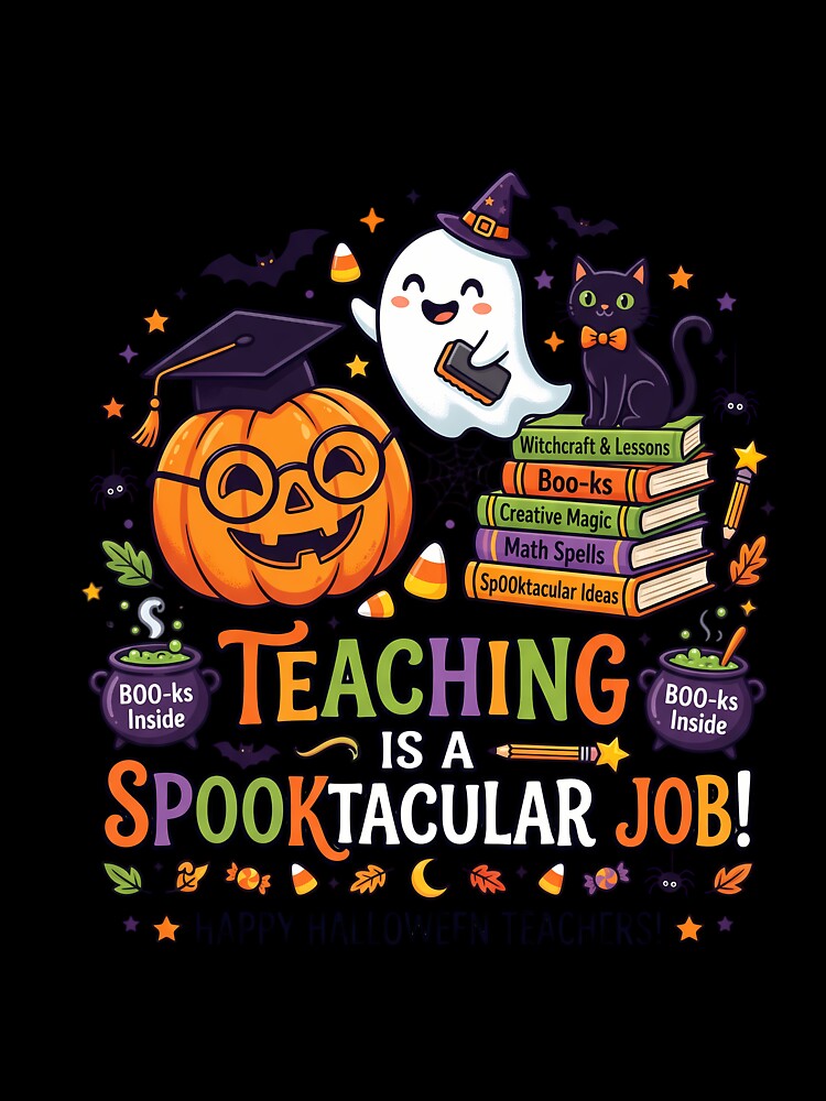 Teaching is a Spooktacular Job Halloween Teacher by DarkOriginArts