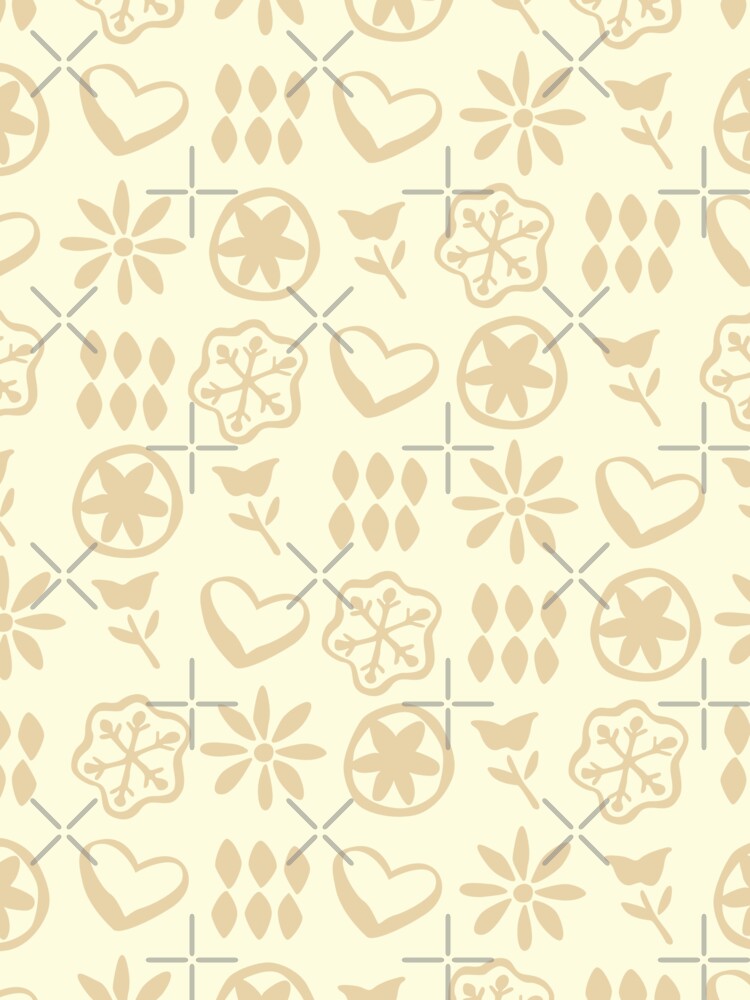 Beige and Cream Boho Retro Mid Century Nostalgic Christmas Pattern by blomastudios