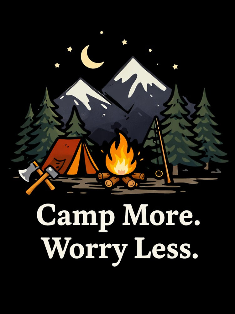 Camp More Worry Less – Camping Life by Falconwolf