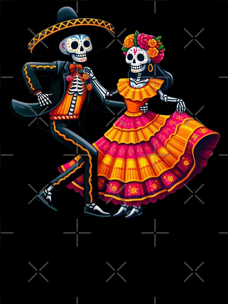 Day of the Dead Dancing Couple by Myra365Art