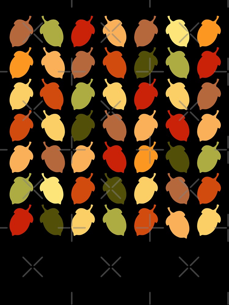 Colorful Autumn Acorn Pattern by UnhingedBird