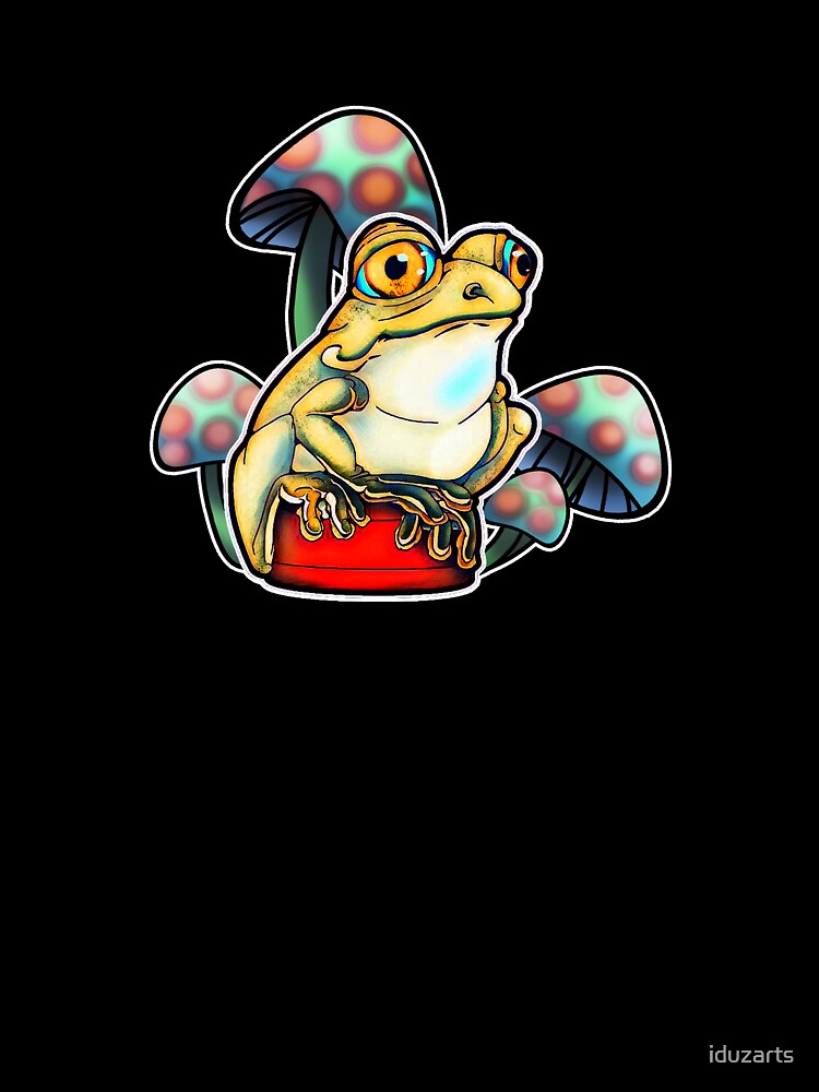 Cute frog on a bottle cap by iduzarts