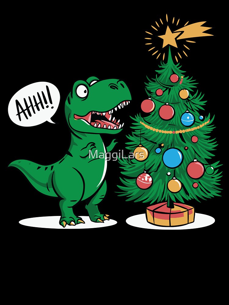 Christmas dino falling comet by MaggiLars