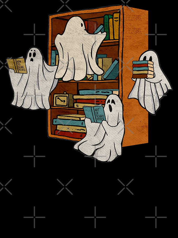 Ghost Reading Book Teacher Halloween Costume Librarian Boo Ghost by alenaz