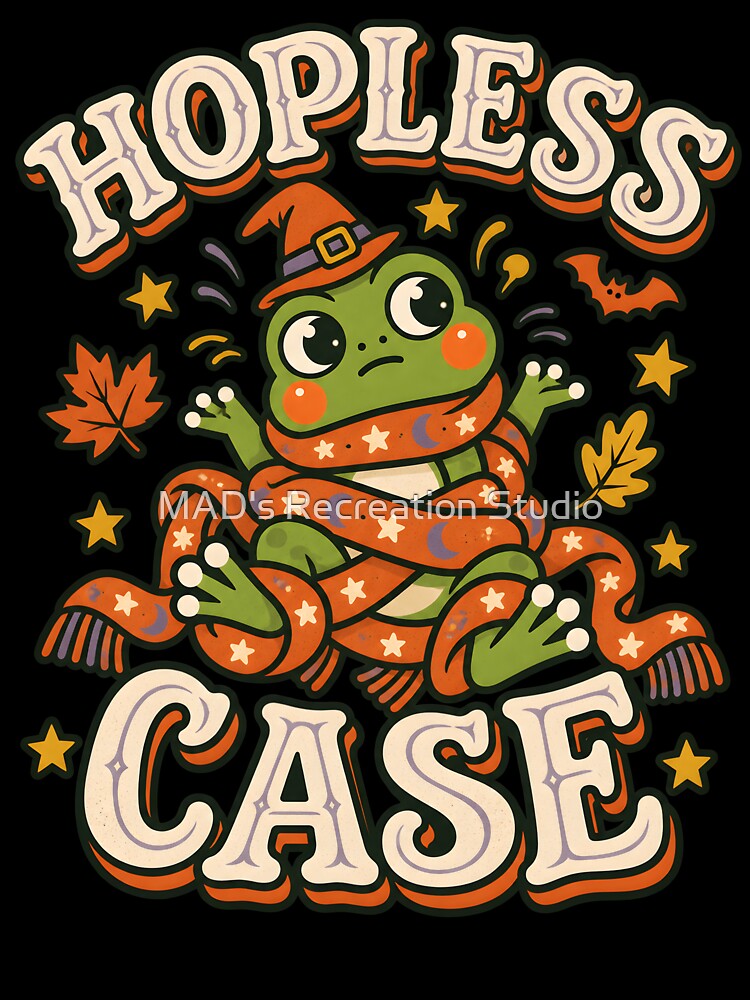Hopless Case – Overwhelmed Frog Halloween Humor by  MAD's Recreation Studio