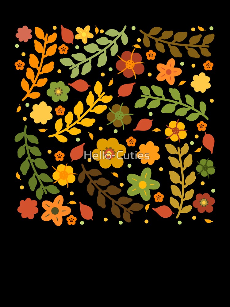Fall Colorful Floral pattern by Hello-Cuties