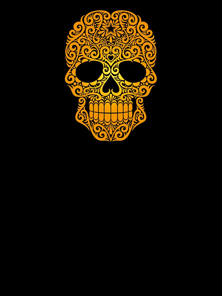 Yellow Swirling Sugar Skull by JeffBartels