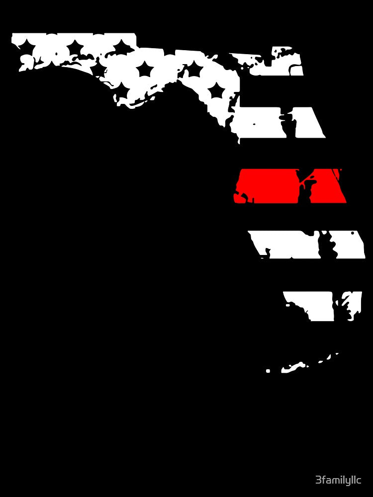 Thin Red Line Firefighter Flag Florida R.E.D T-Shirt by 3familyllc