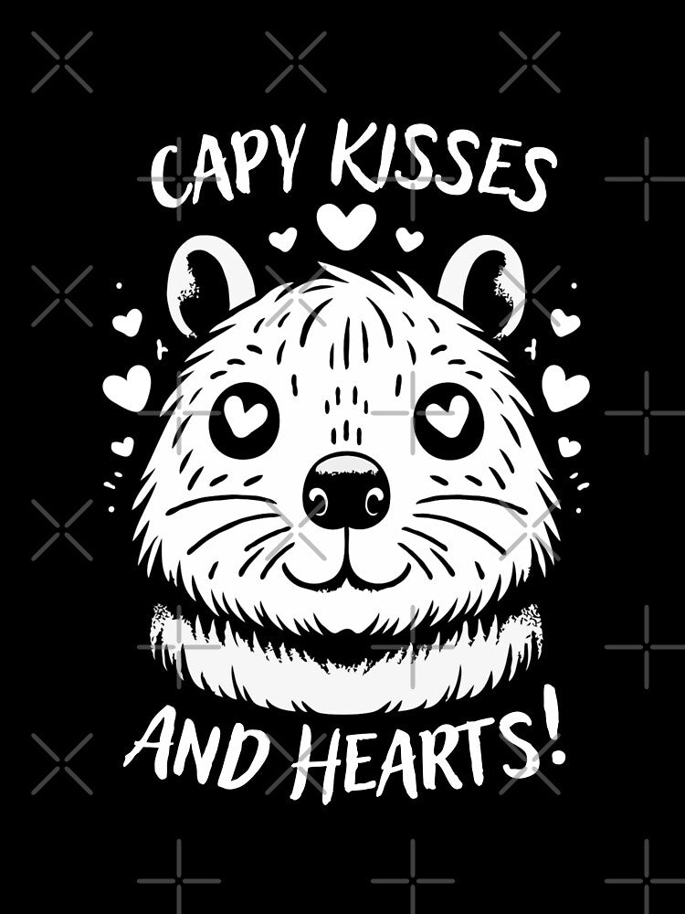 Cute Capybara Capy Valentines Day by WildPalette-Art