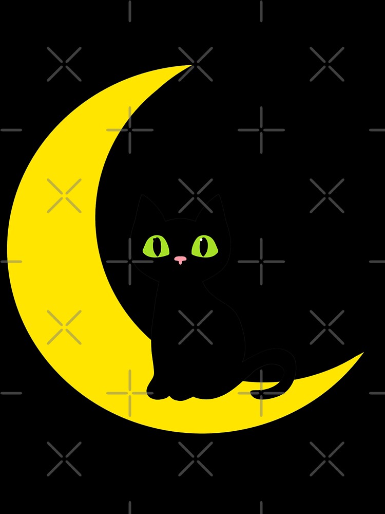 I love you to the moon and back - black cat lover by SparkyMae